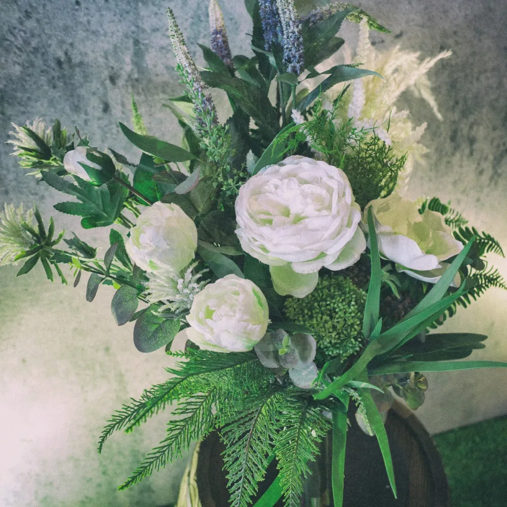 白綠手綁花束 細節 2