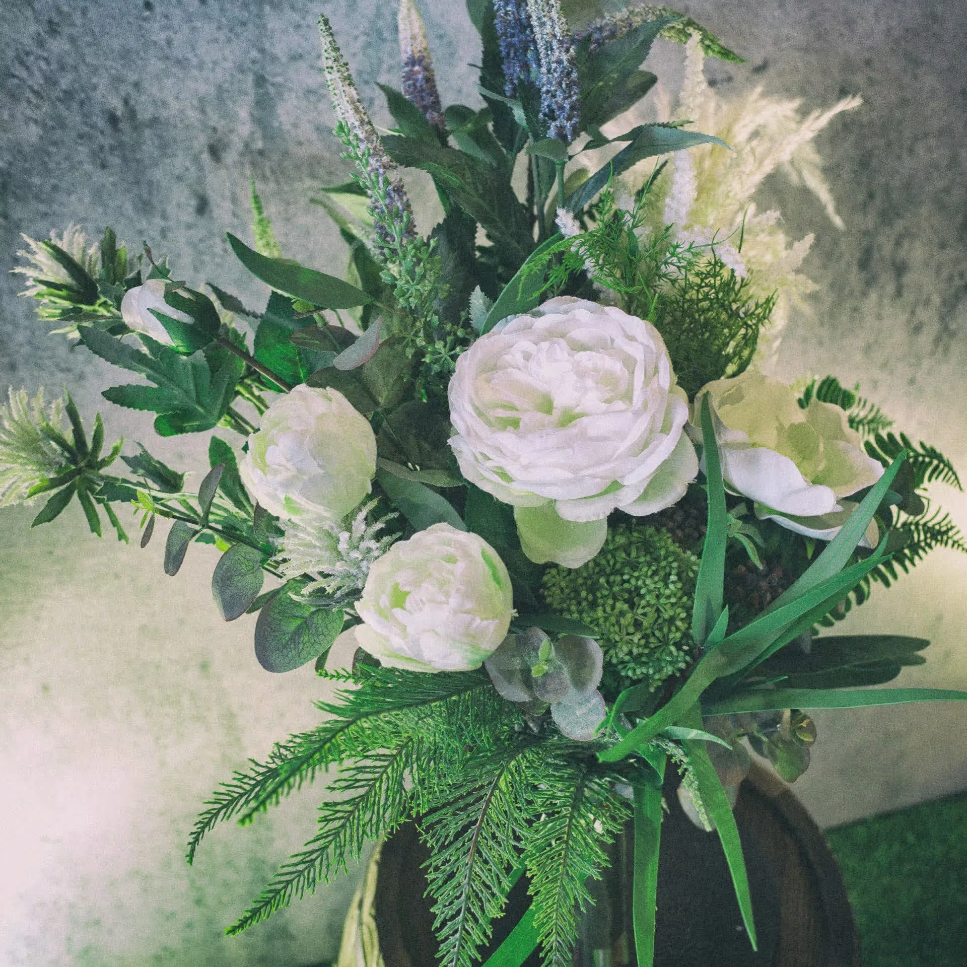 白綠手綁花束 細節 2